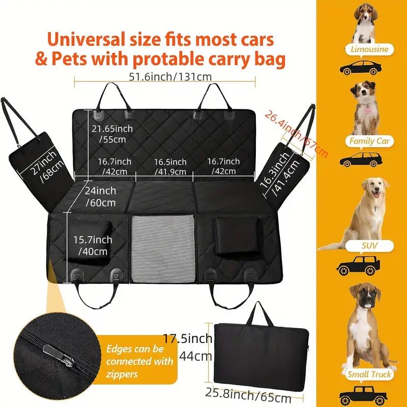Waterproof Dog Car Seat Cover - Tails on Trails